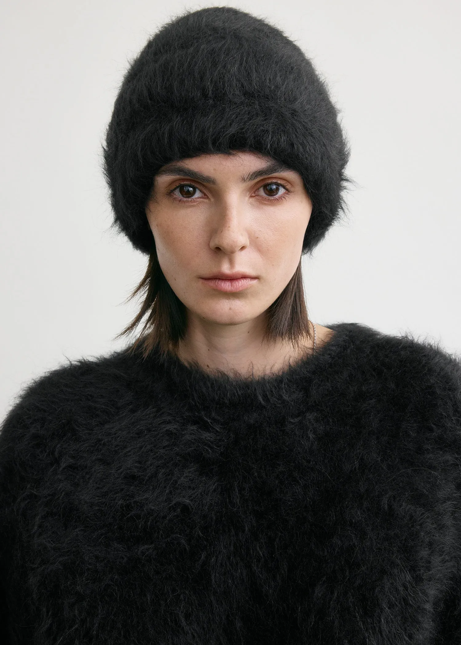 Alpaca knit beanie black sold by Toteme product image thumbnail 2