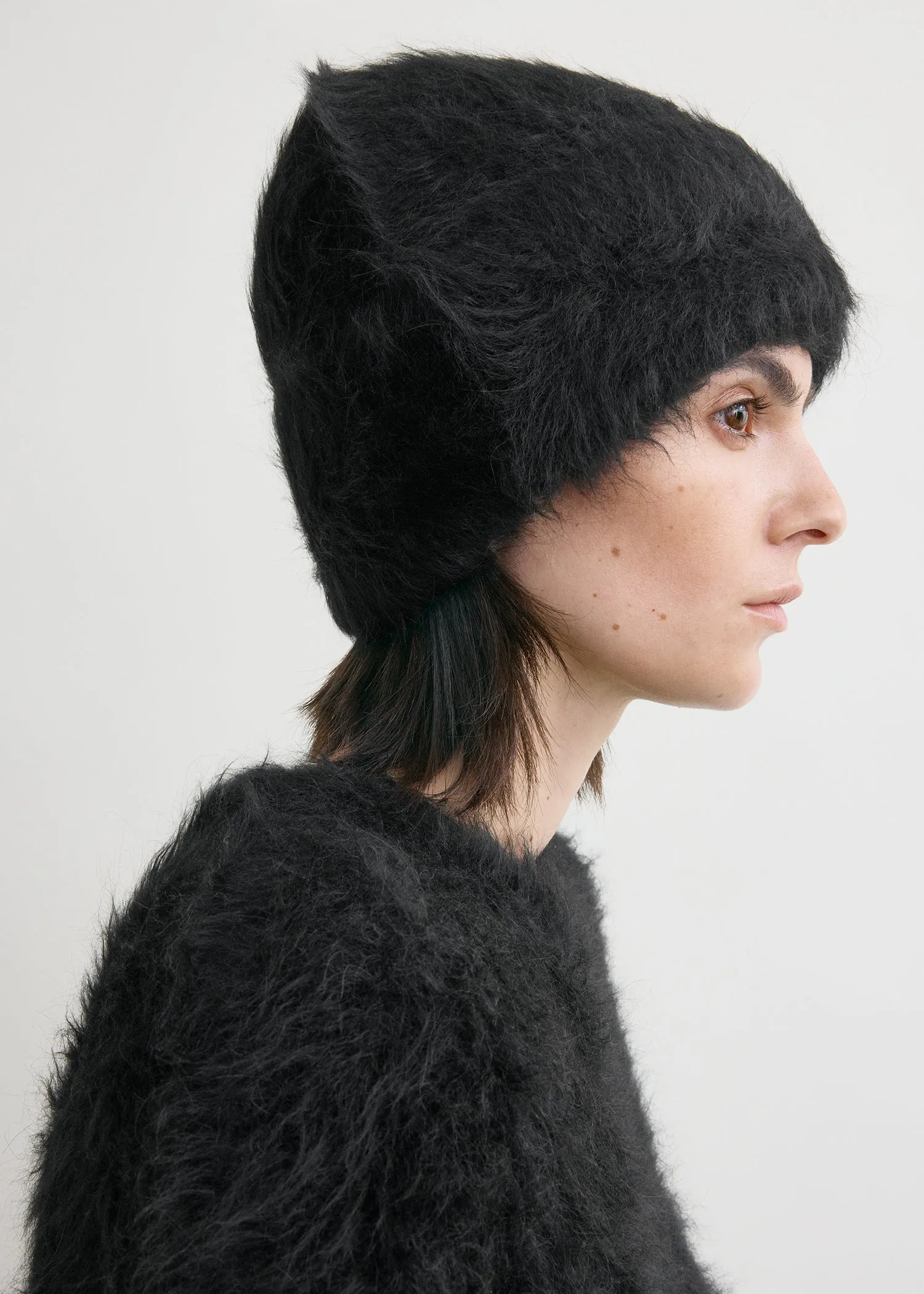 Alpaca knit beanie black sold by Toteme product image thumbnail 3