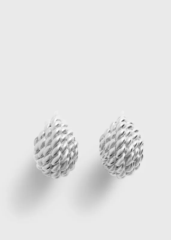 Rope hoops silver made by Toteme