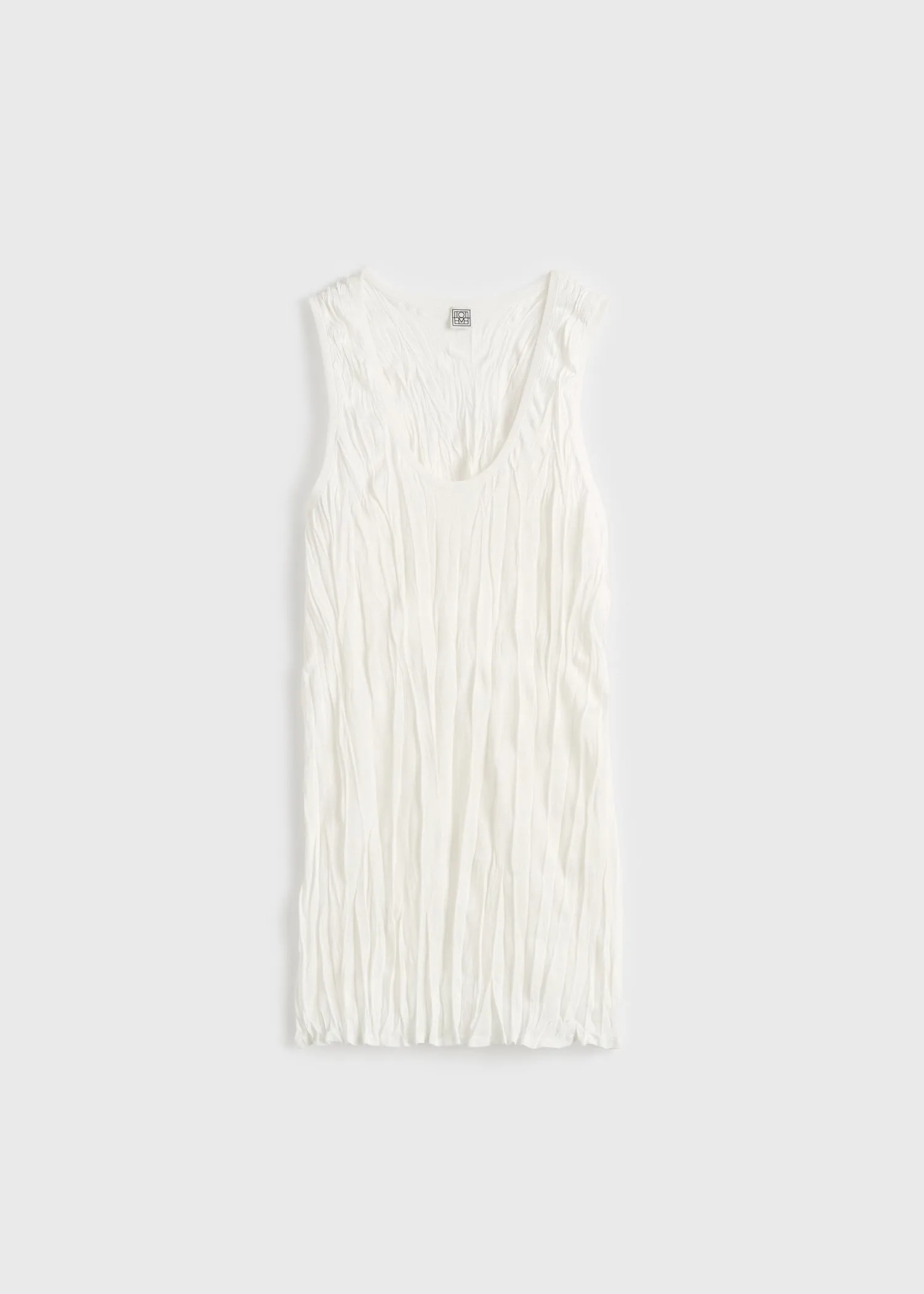 Crinkled knit tank white sold by Toteme product image thumbnail 5