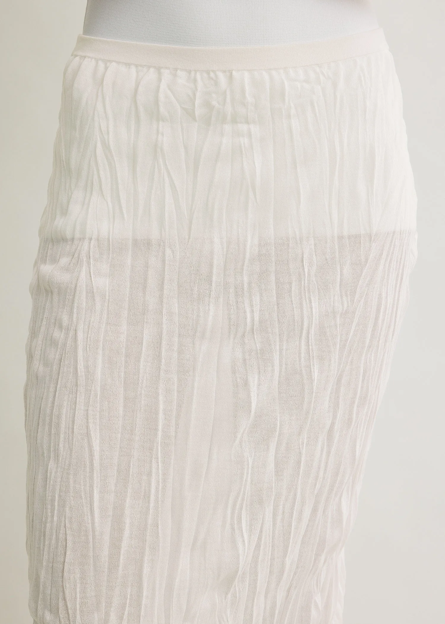 Crinkled knit skirt white sold by Toteme product image thumbnail 4
