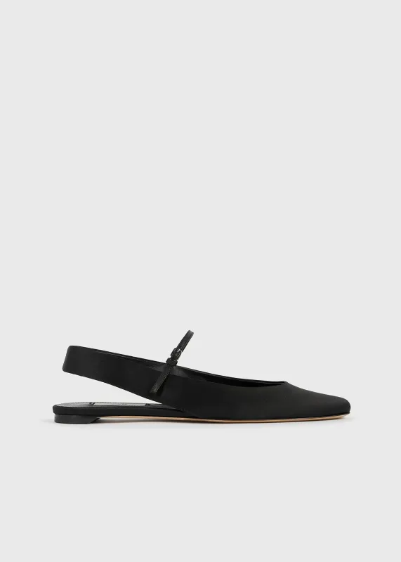 Slingback satin mary janes black sold by Toteme