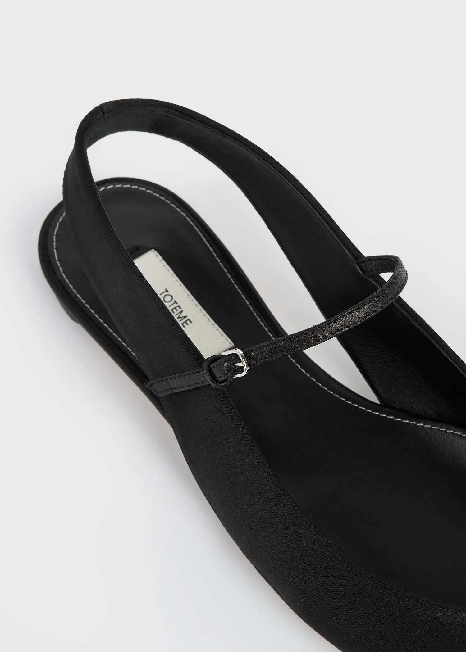 Slingback satin mary janes black sold by Toteme product image thumbnail 5