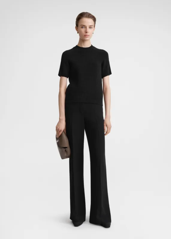 Raglan-sleeve terry knit black made by Toteme