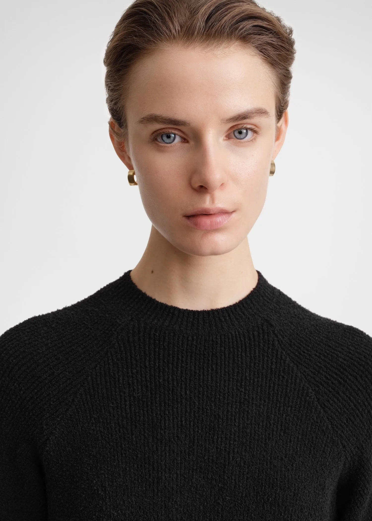 Raglan-sleeve terry knit black sold by Toteme product image thumbnail 4