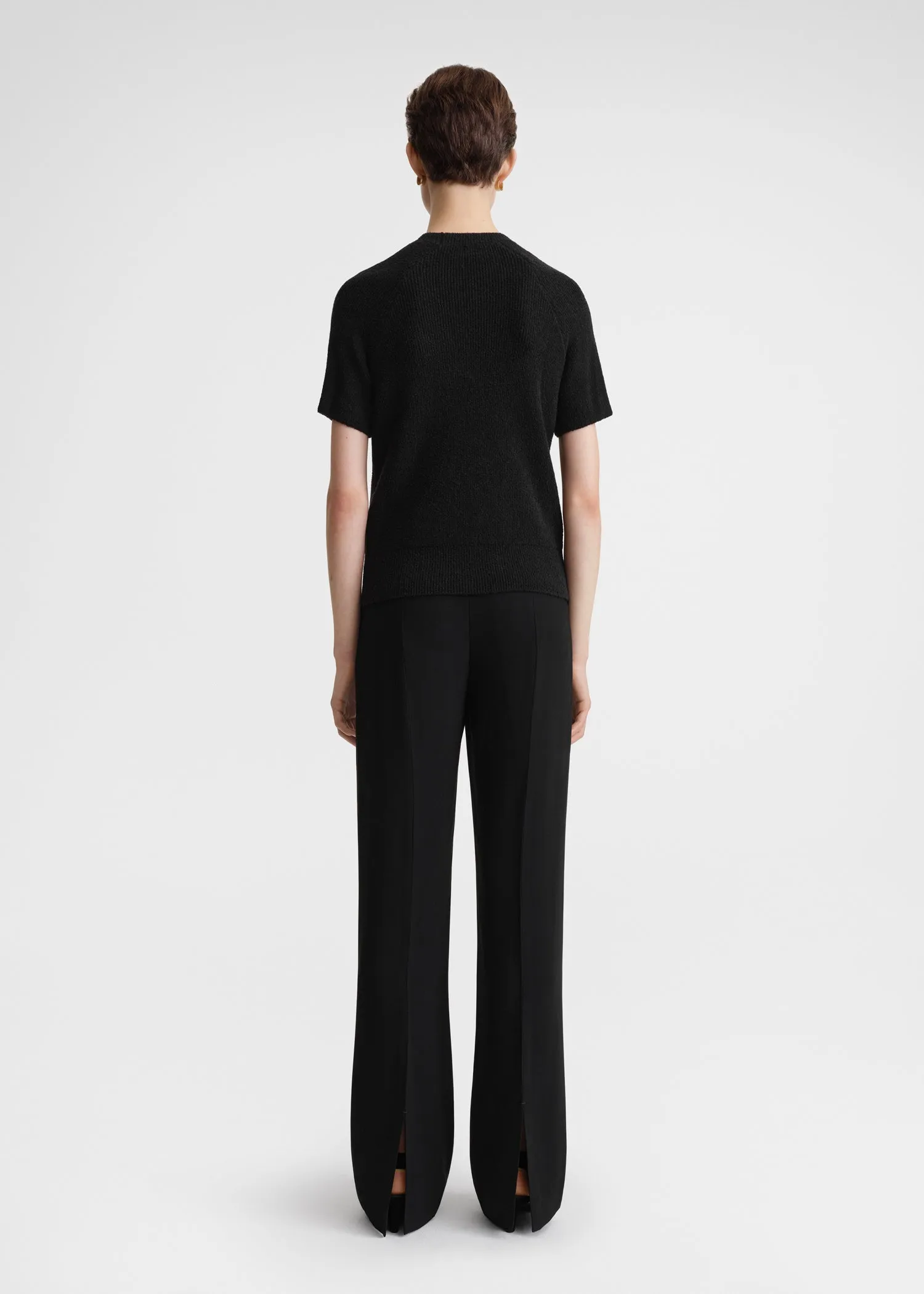 Raglan-sleeve terry knit black sold by Toteme product image thumbnail 3