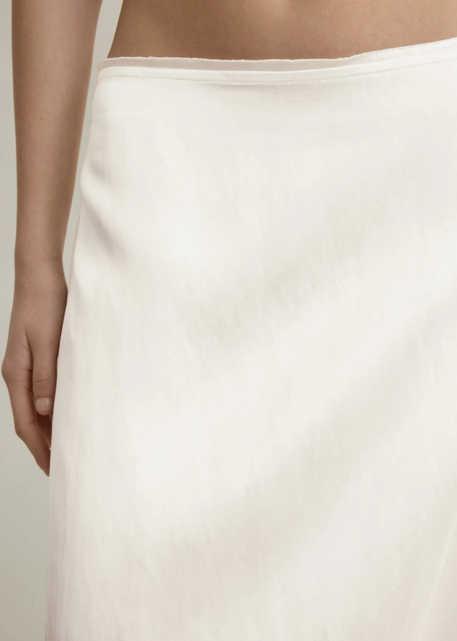 Layered satin skirt white sold by Toteme product image thumbnail 5