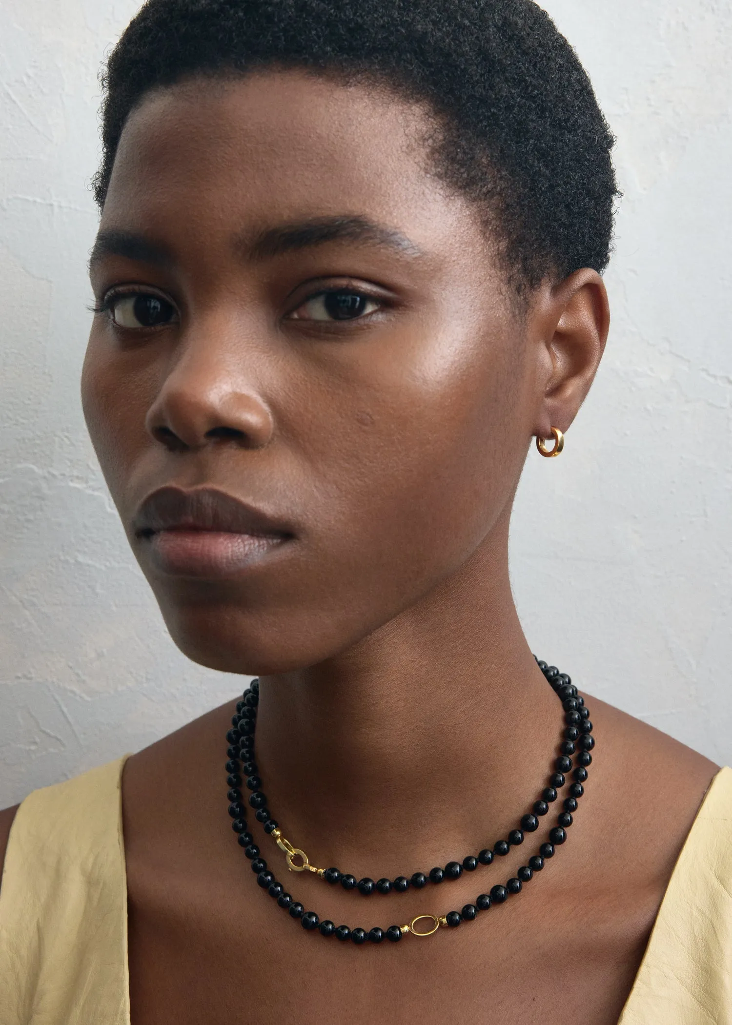 Infinity bead necklace black sold by Toteme product image thumbnail 3