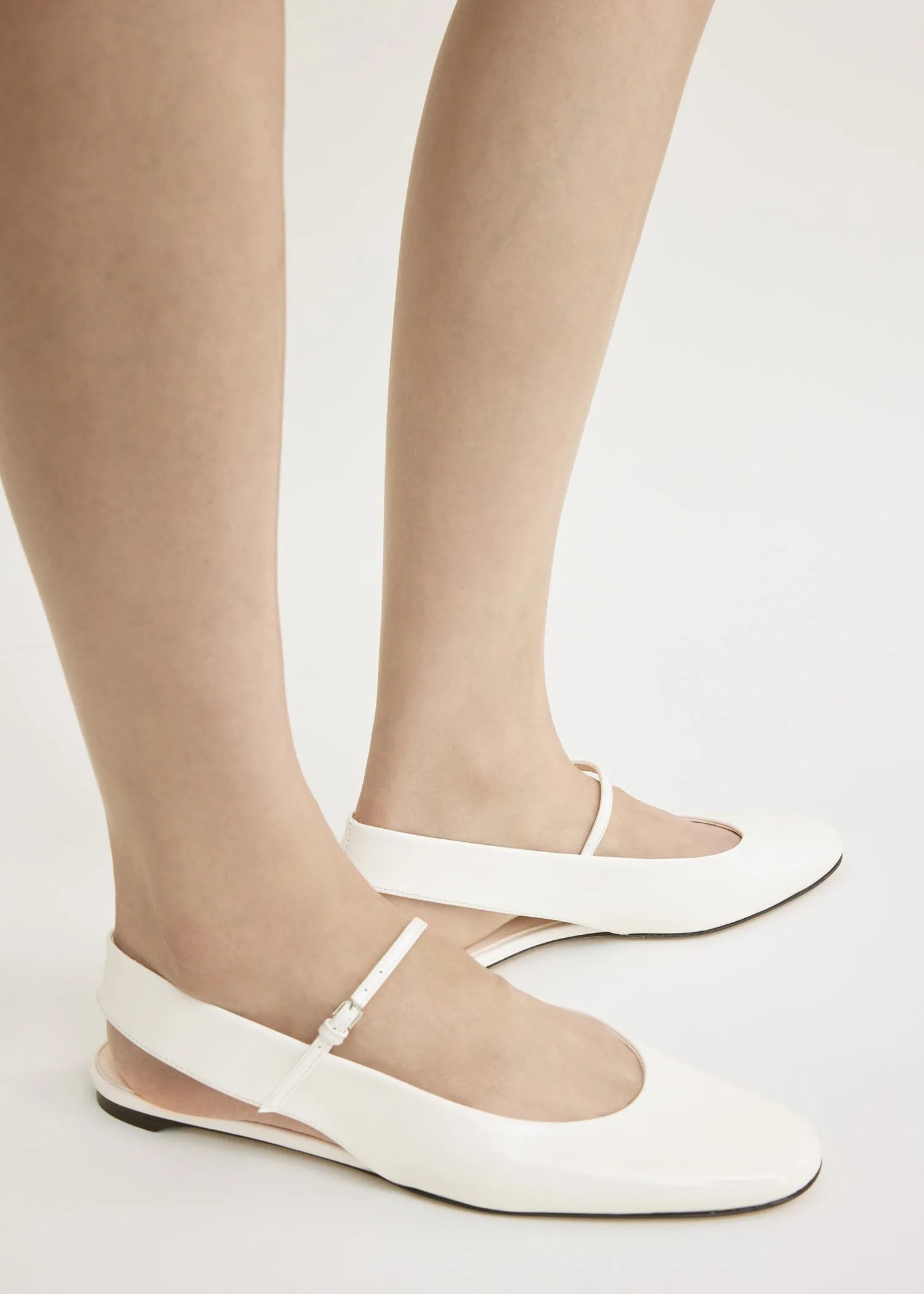 Slingback patent mary janes off-white sold by Toteme product image thumbnail 3