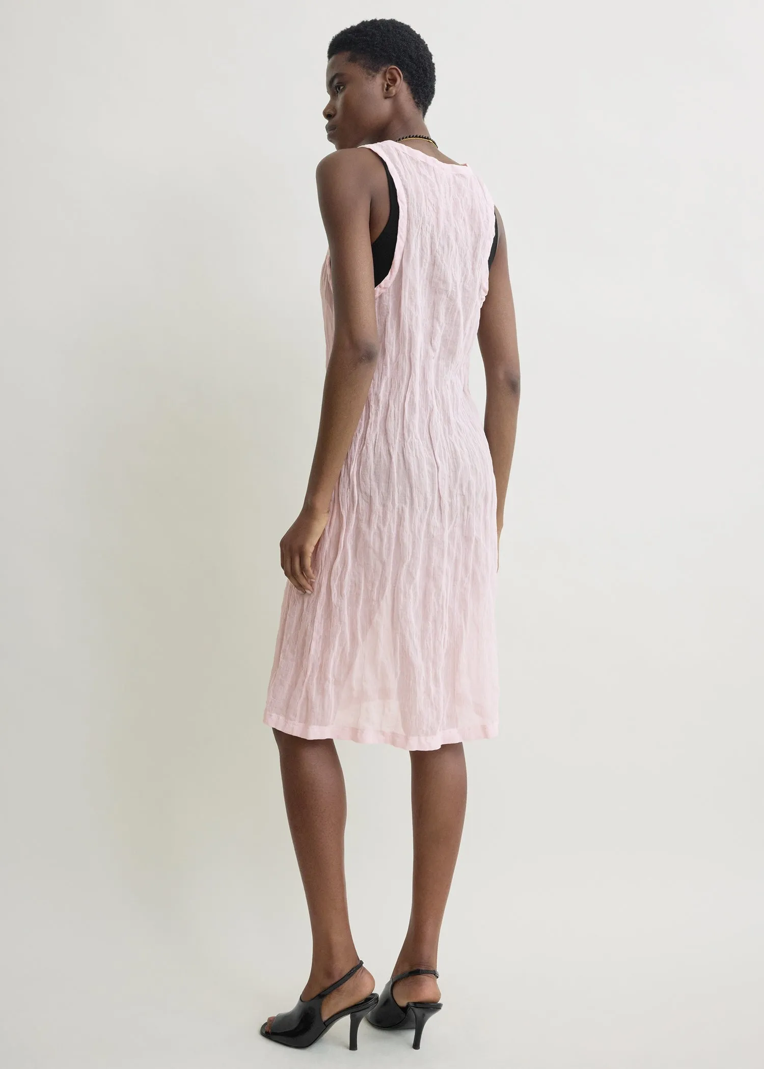 Crinkled gauze tank dress bloom sold by Toteme product image thumbnail 3