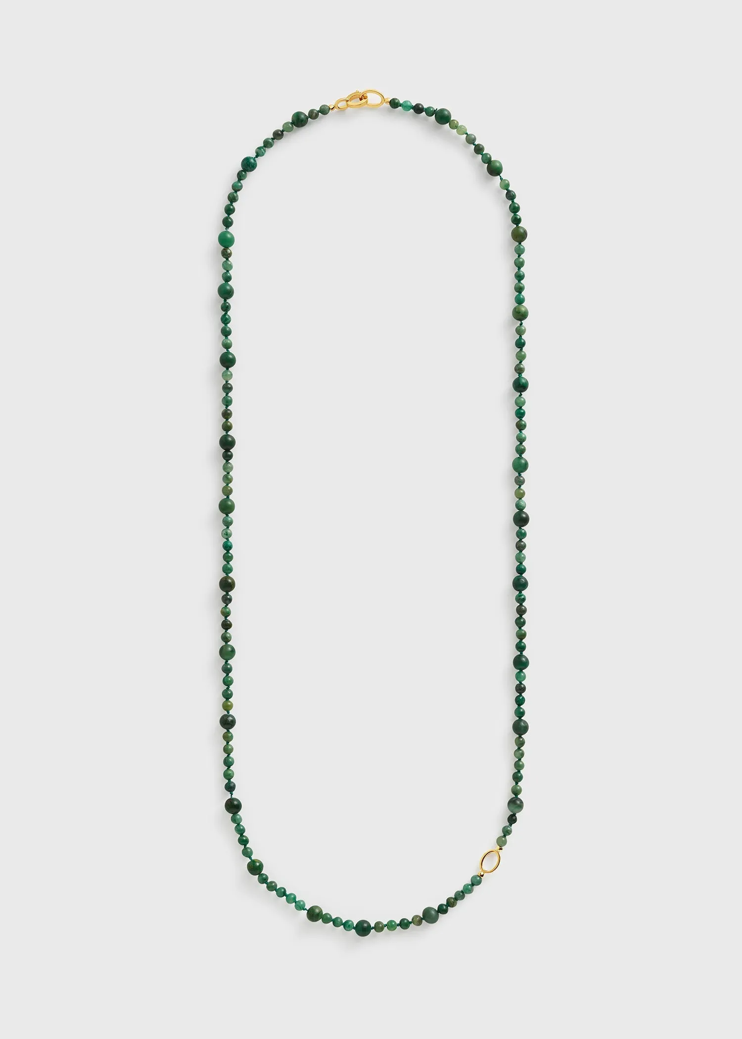 Infinity bead necklace dark green sold by Toteme