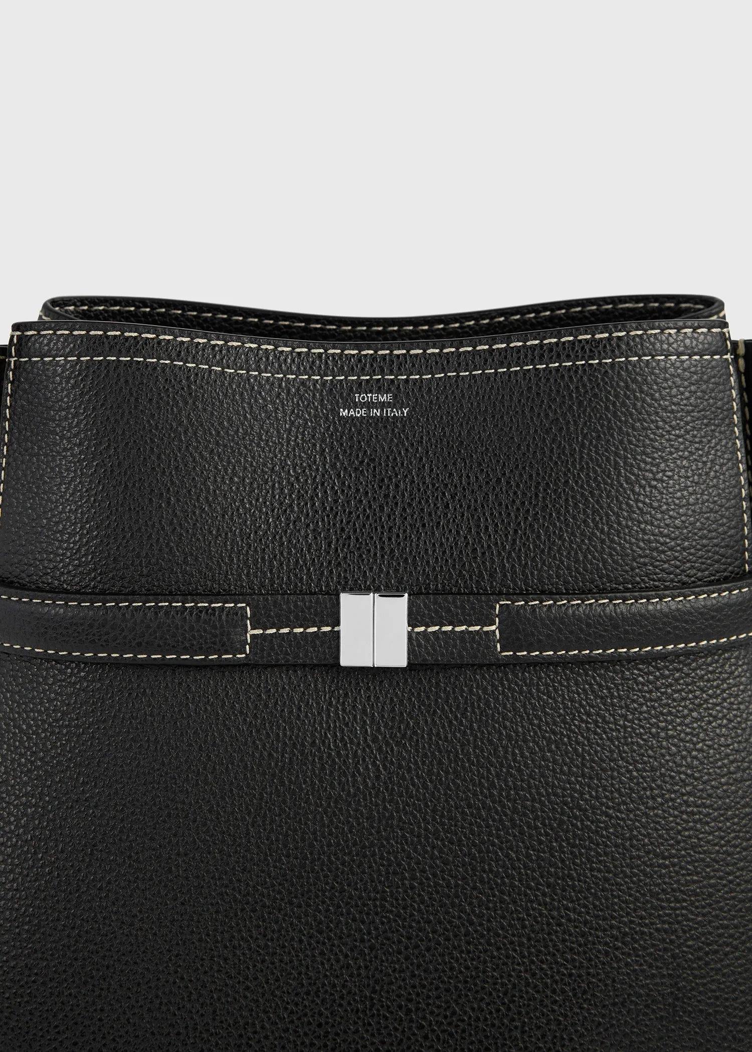 Belted grained-leather bucket bag black sold by Toteme product image thumbnail 5