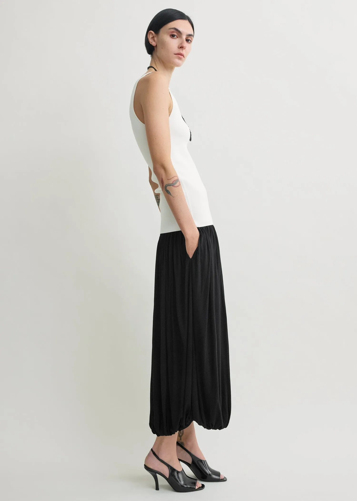 Soft gathered skirt black sold by Toteme product image thumbnail 2