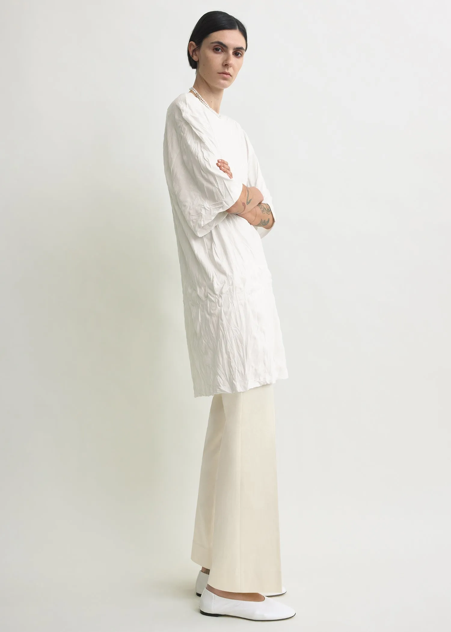 Relaxed tee dress off-white sold by Toteme product image thumbnail 2