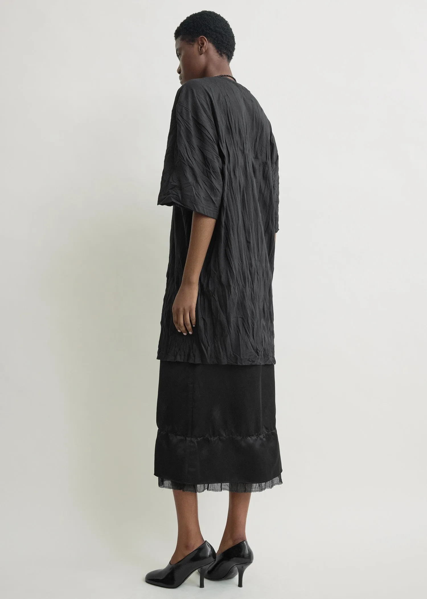 Relaxed tee dress black sold by Toteme product image thumbnail 3
