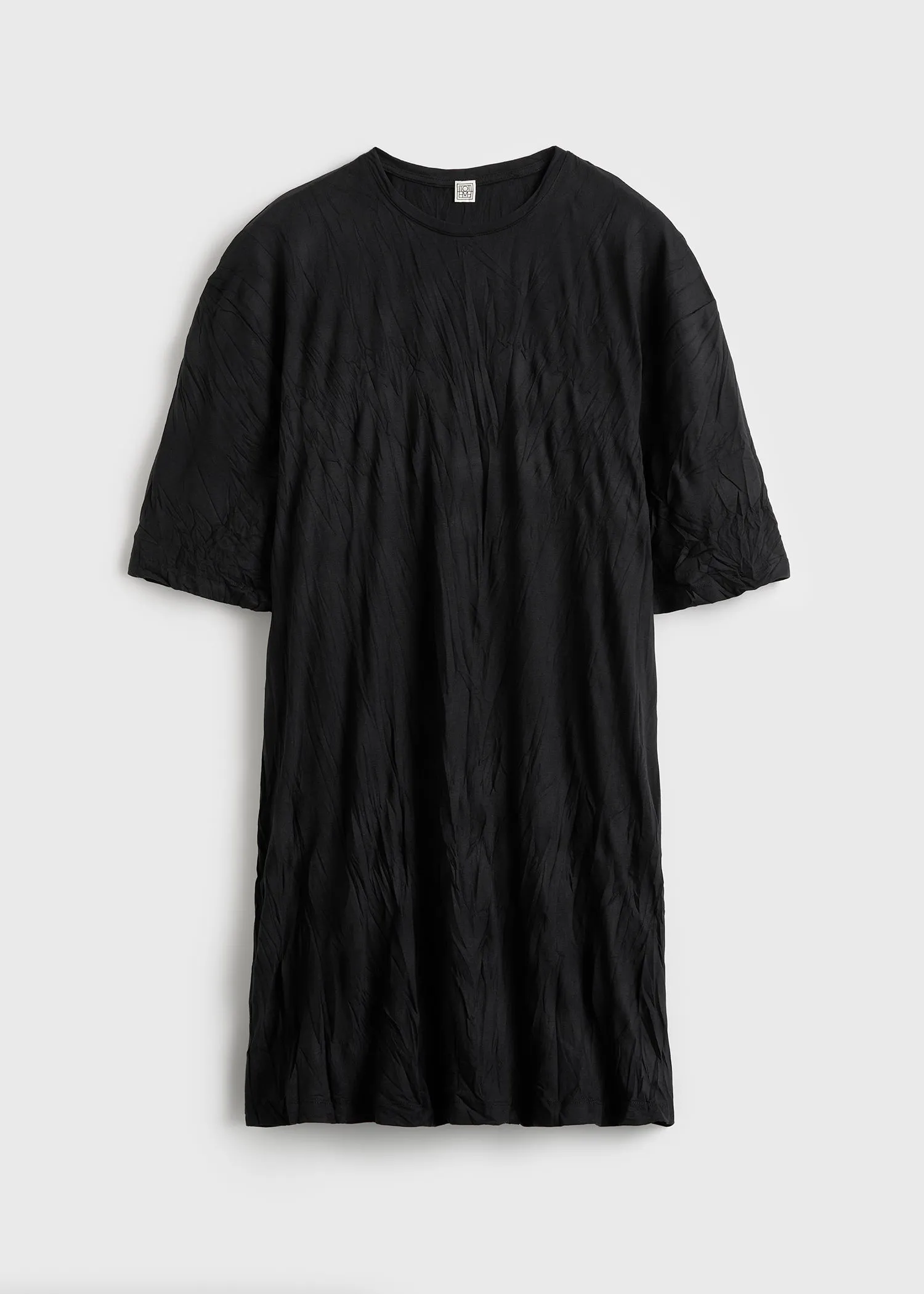 Relaxed tee dress black sold by Toteme product image thumbnail 5