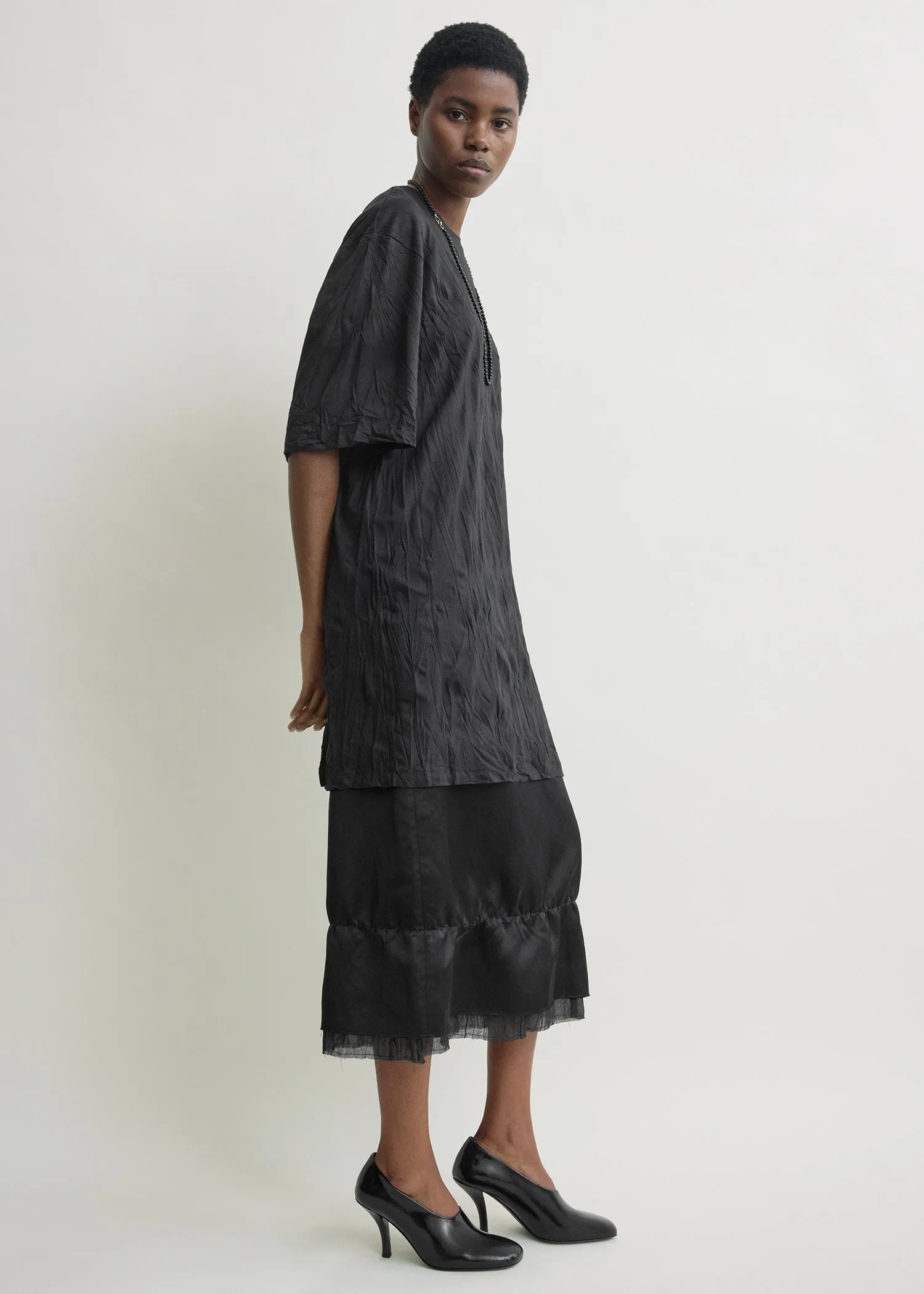 Relaxed tee dress black sold by Toteme product image thumbnail 2