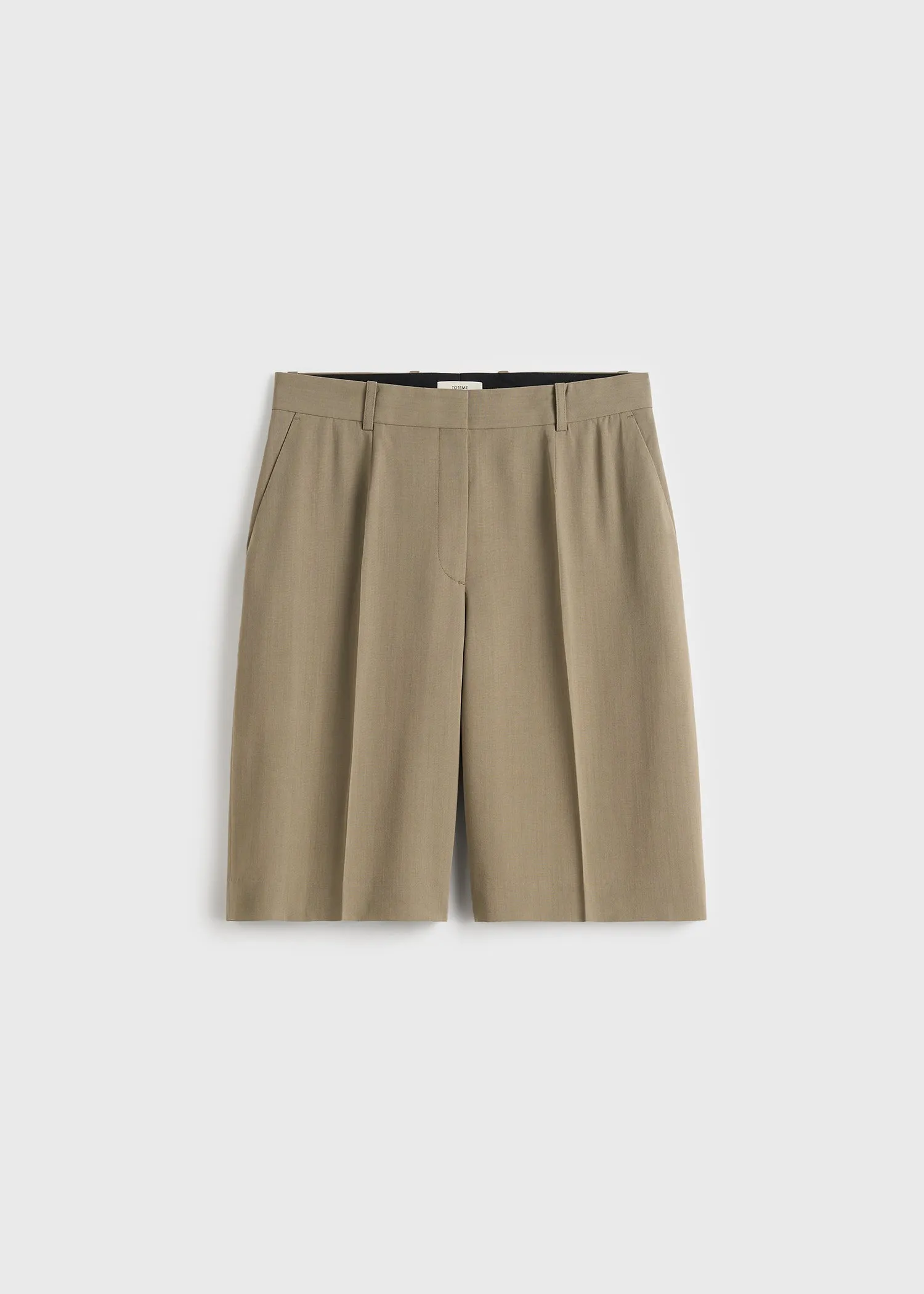 Wide fluid shorts taupe sold by Toteme product image thumbnail 5