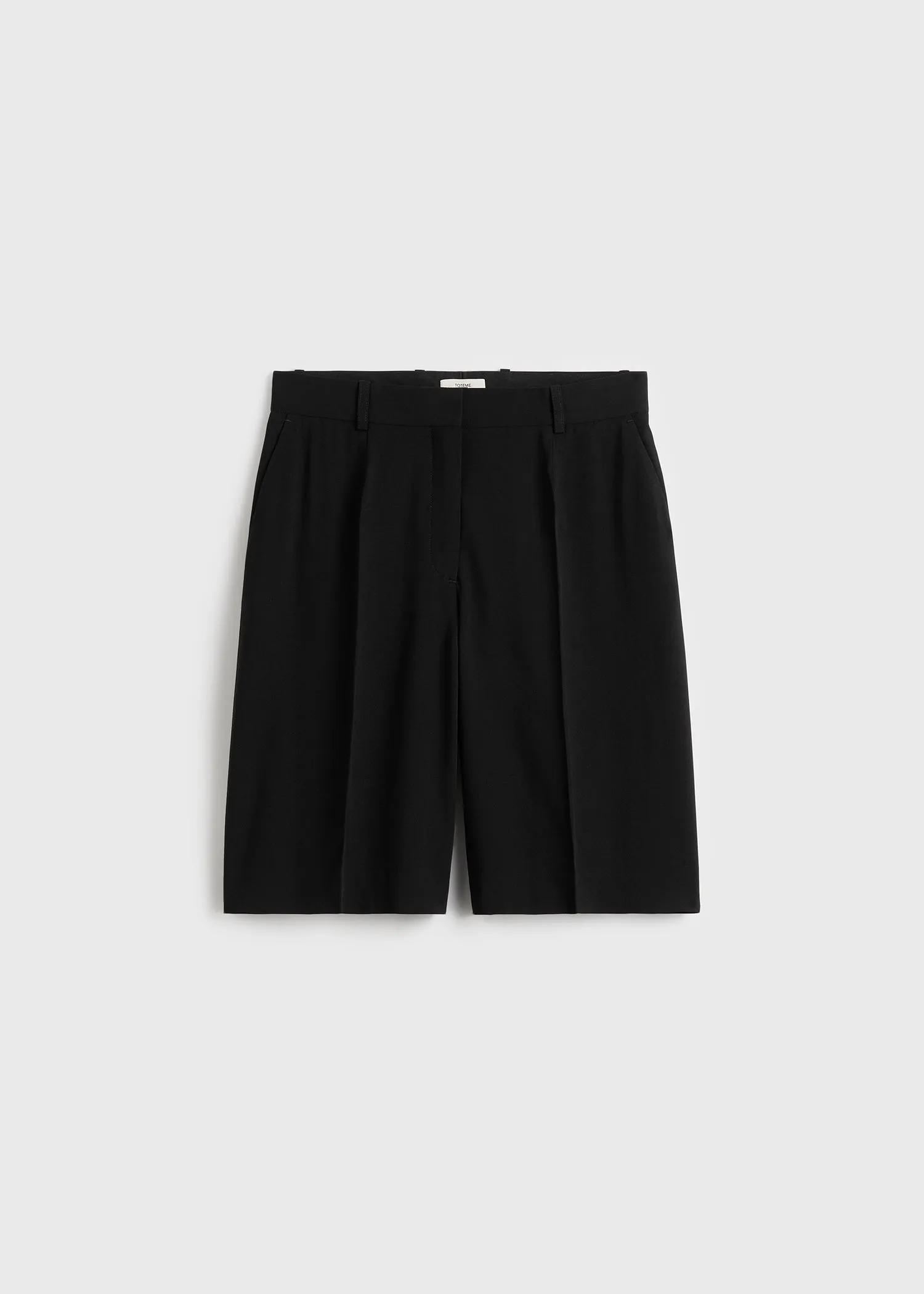 Wide fluid shorts black sold by Toteme product image thumbnail 5