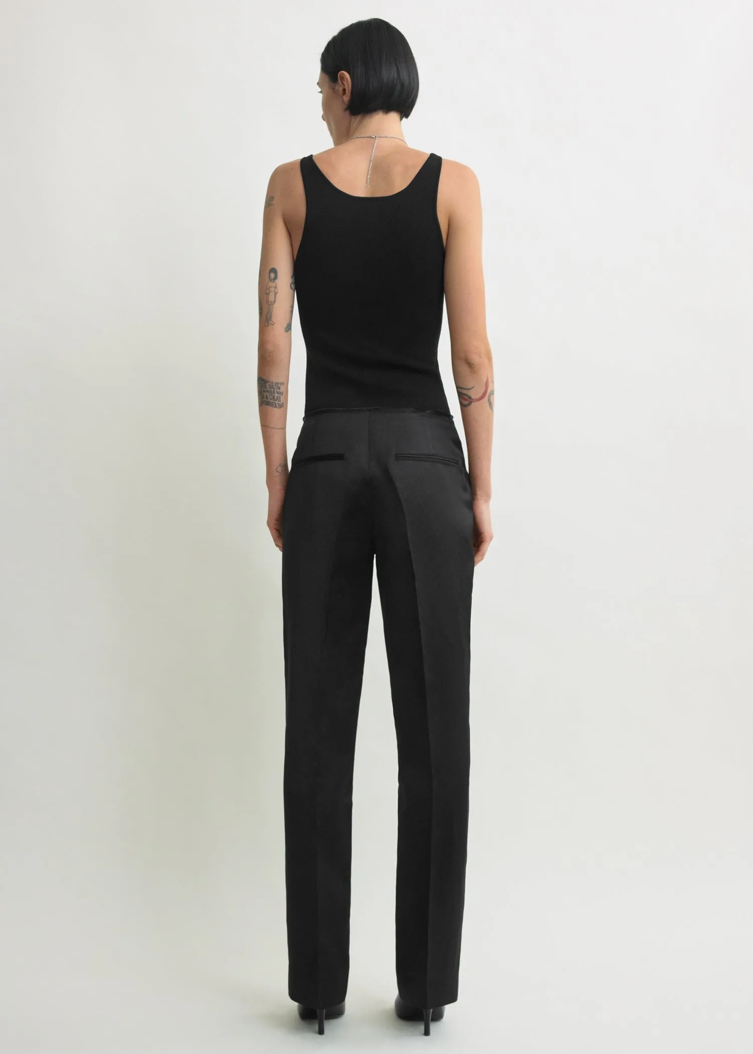 Easy raw edge trousers black sold by Toteme product image thumbnail 3