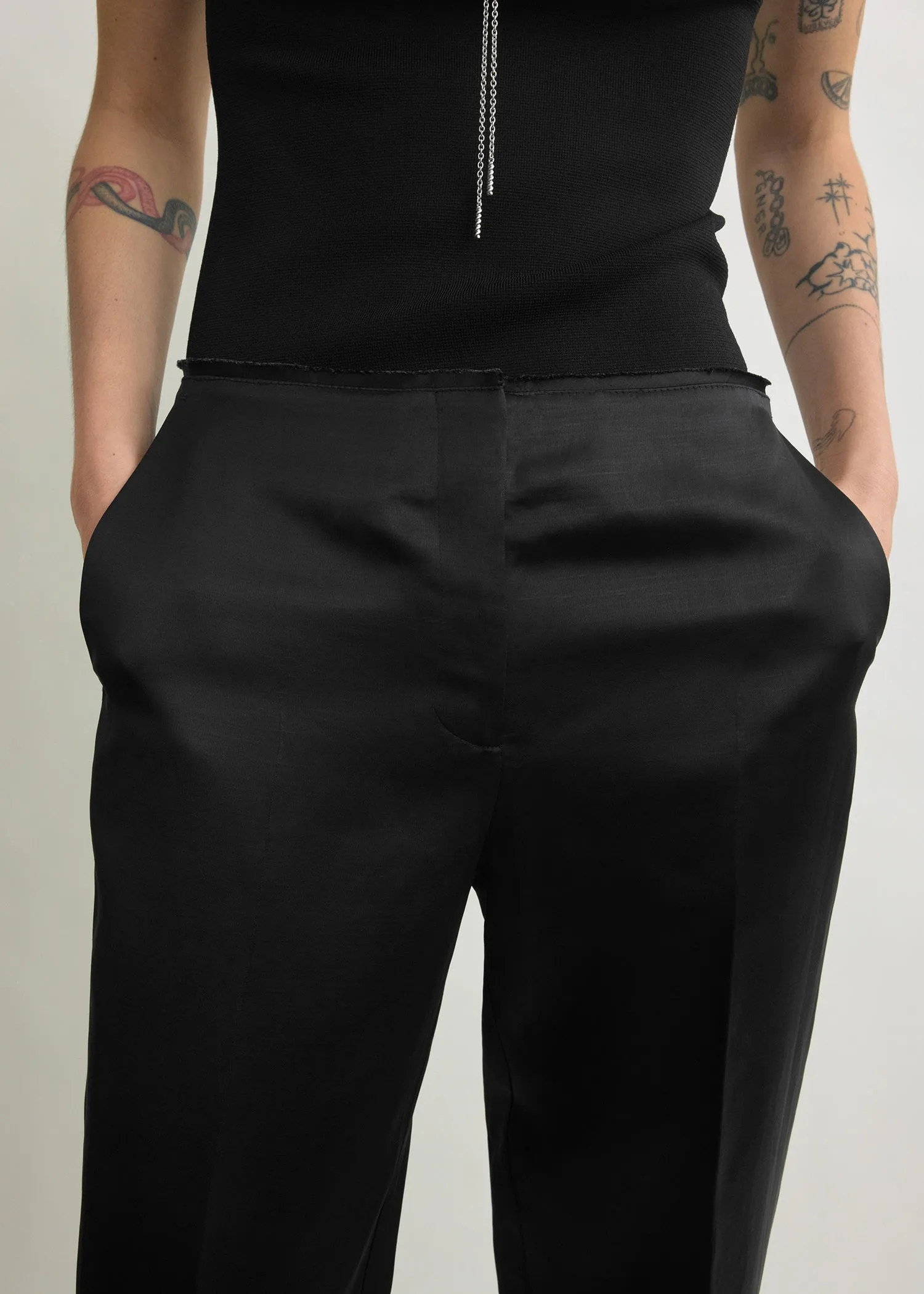 Easy raw edge trousers black sold by Toteme product image thumbnail 4