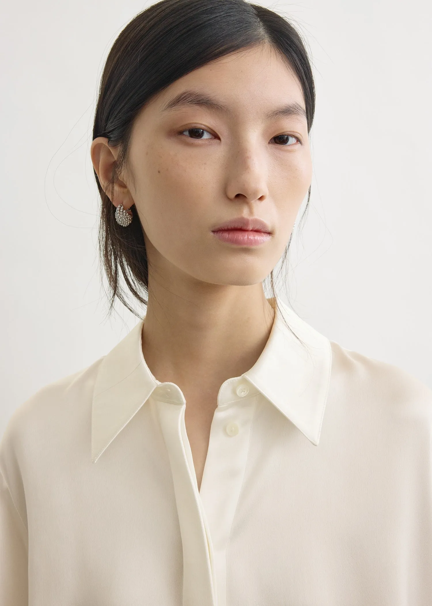 Soft tuxedo shirt white sold by Toteme product image thumbnail 5