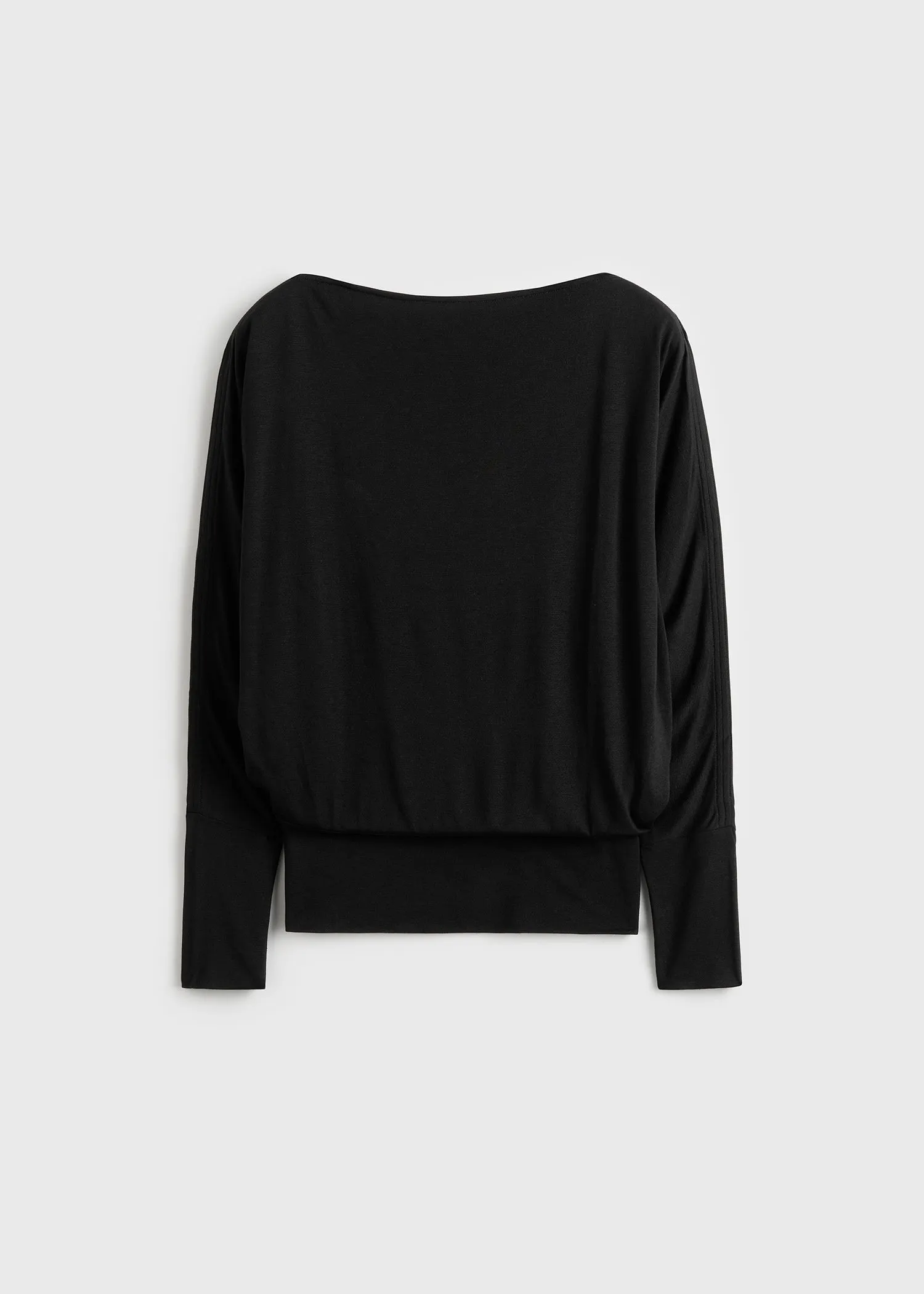 Boatneck jersey top black sold by Toteme product image thumbnail 5