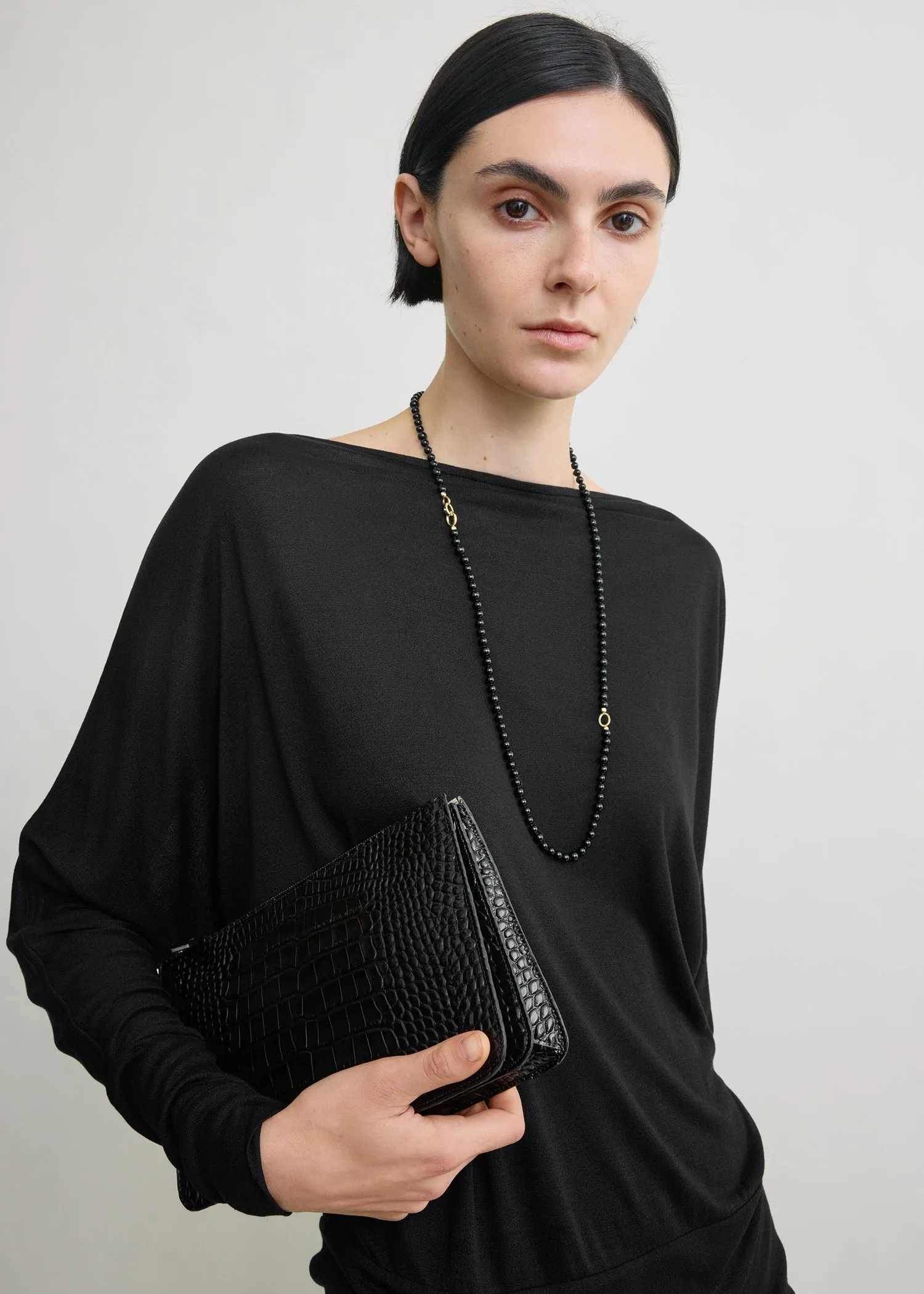 Boatneck jersey top black sold by Toteme product image thumbnail 4