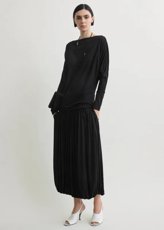 Boatneck jersey top black sold by Toteme