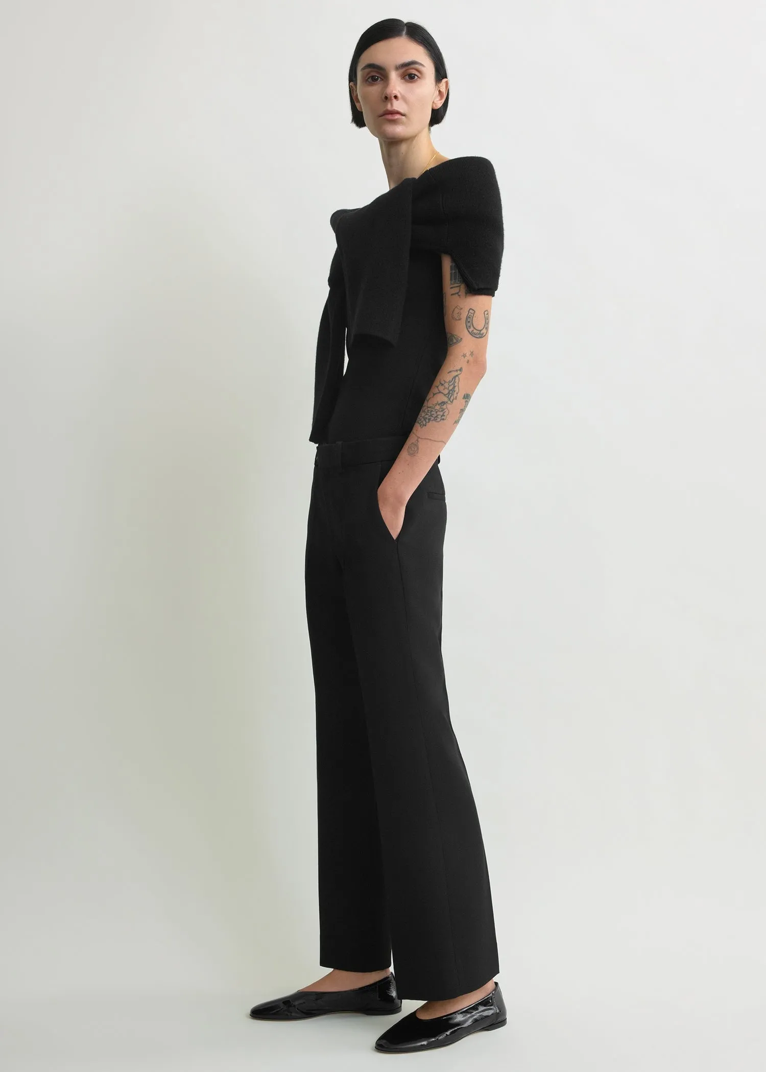 Kick flare trousers black sold by Toteme product image thumbnail 2