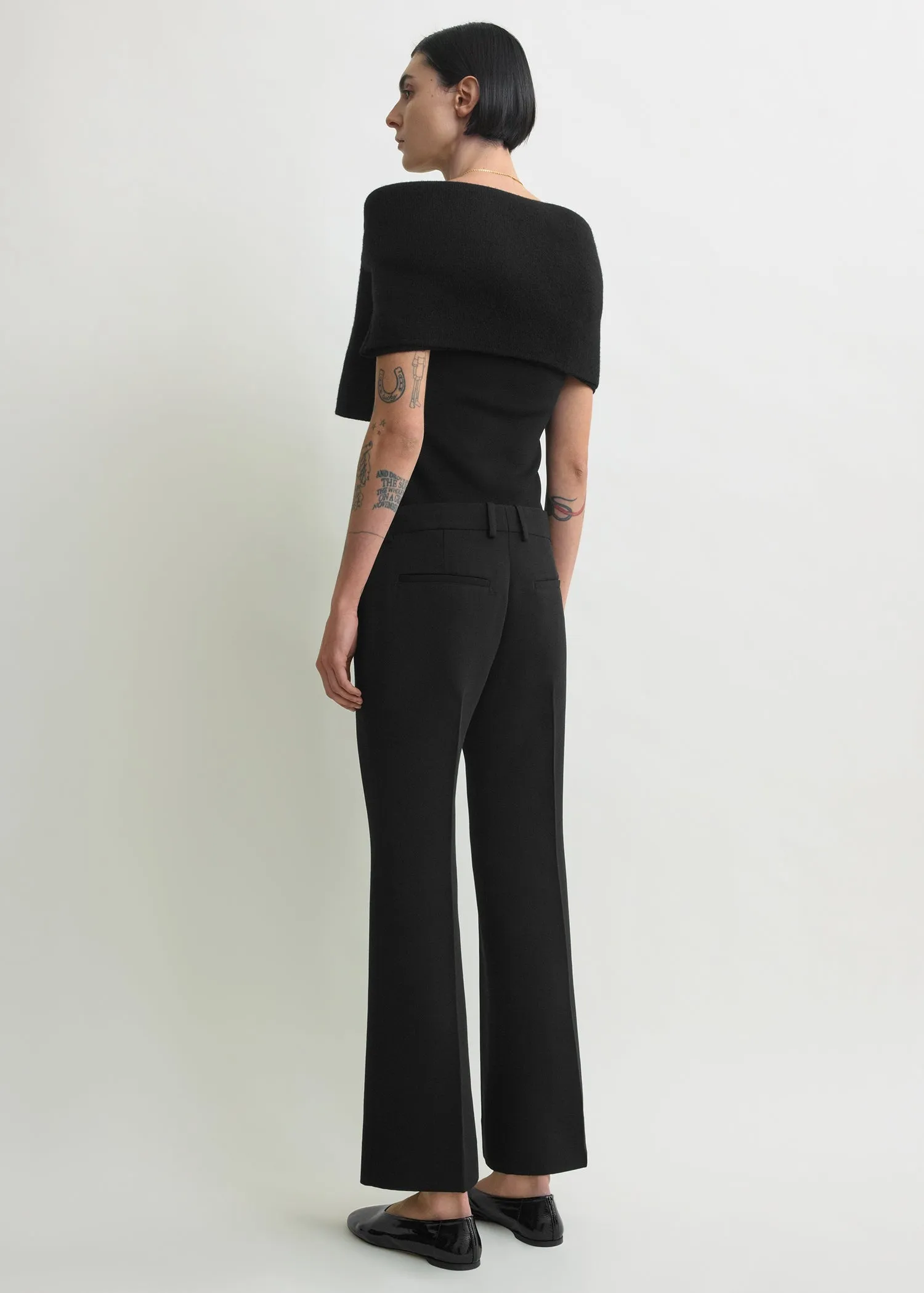 Kick flare trousers black sold by Toteme product image thumbnail 3