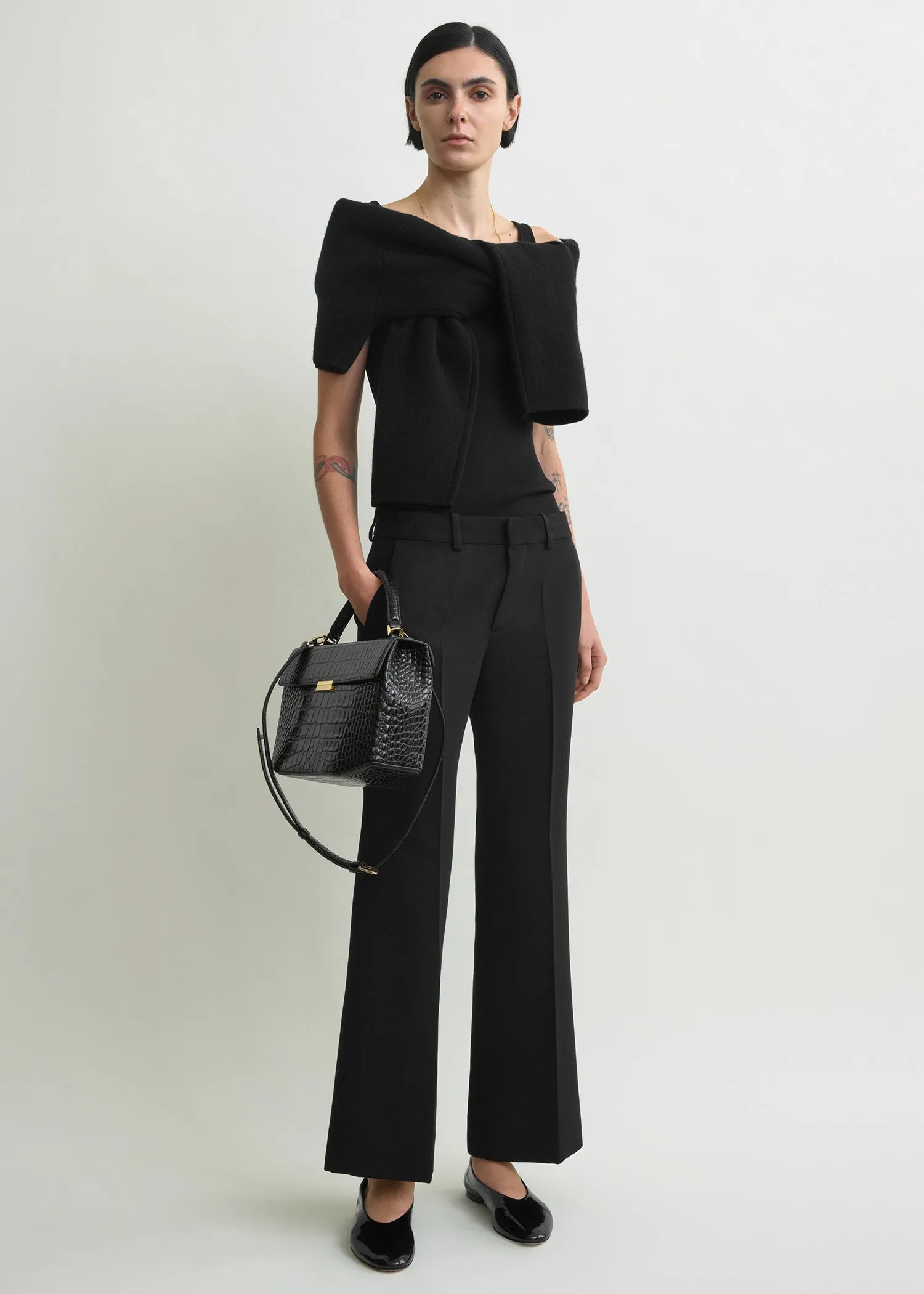 Kick flare trousers black sold by Toteme