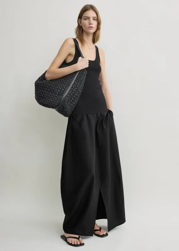 Parachute skirt black sold by Toteme