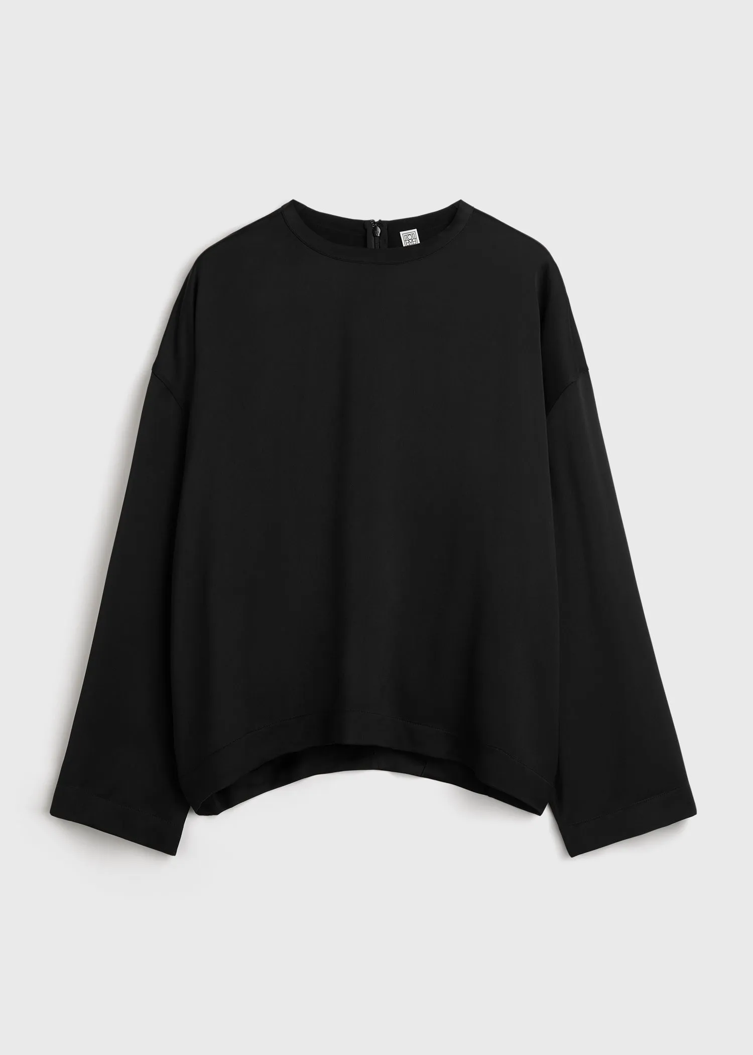 Boxy satin top black sold by Toteme product image thumbnail 5