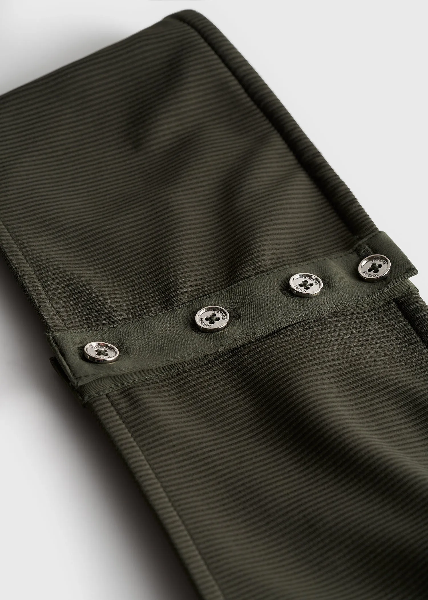 Ribbed strapless bikini top dark green sold by Toteme product image thumbnail 5