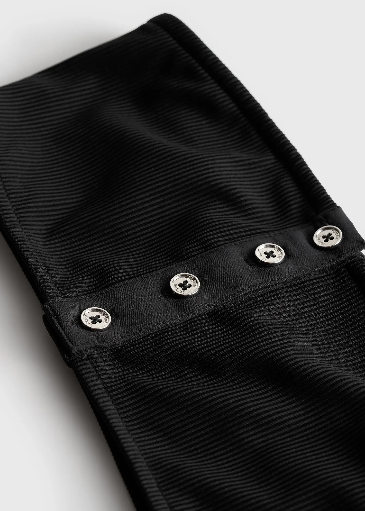 Ribbed strapless bikini top black sold by Toteme product image thumbnail 5