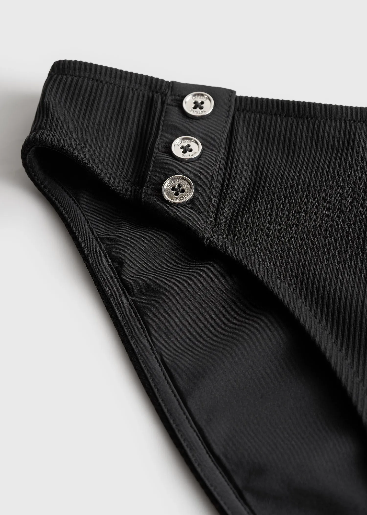 Ribbed bikini bottom black sold by Toteme product image thumbnail 5
