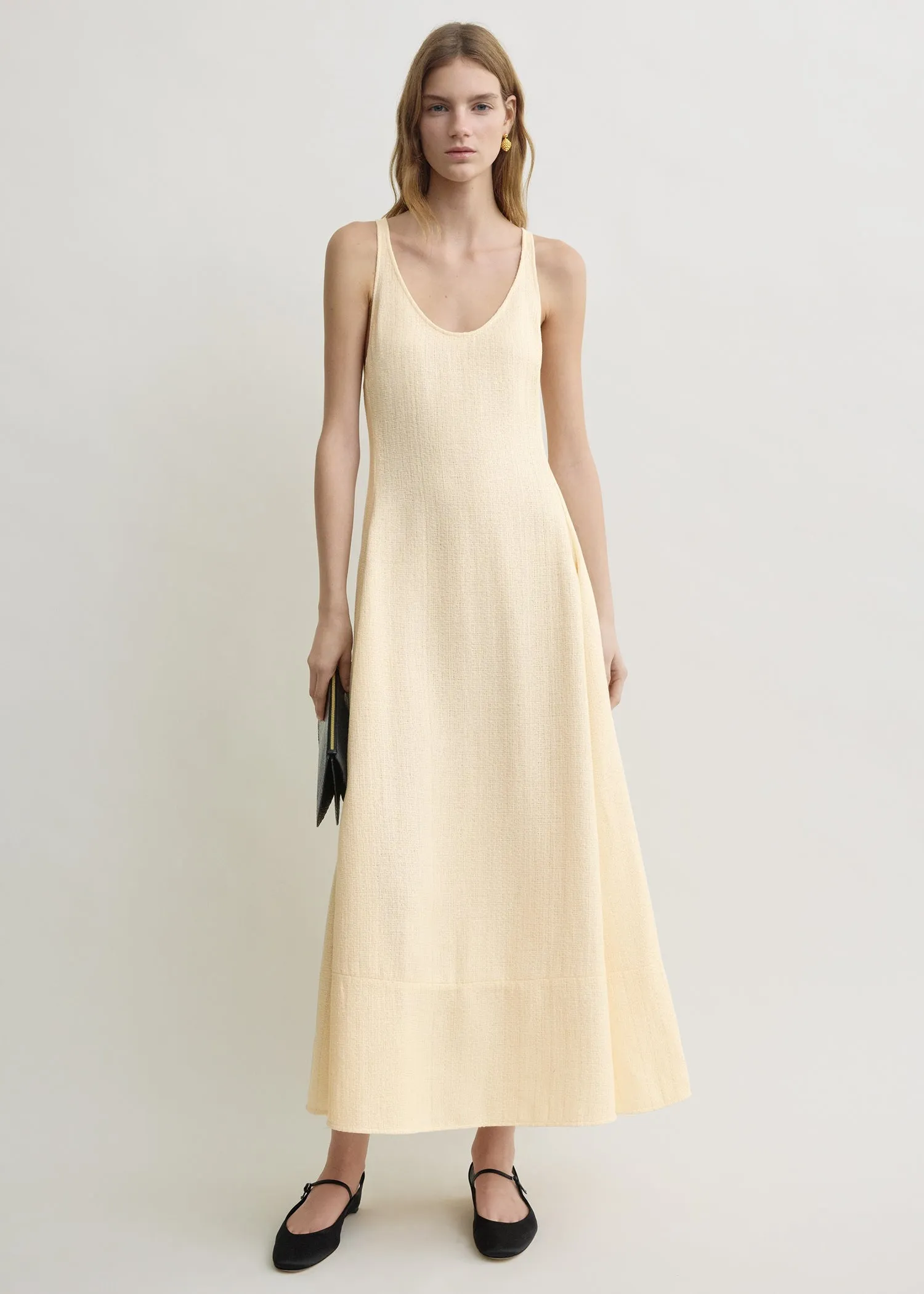 Sculpted cotton dress ecru sold by Toteme