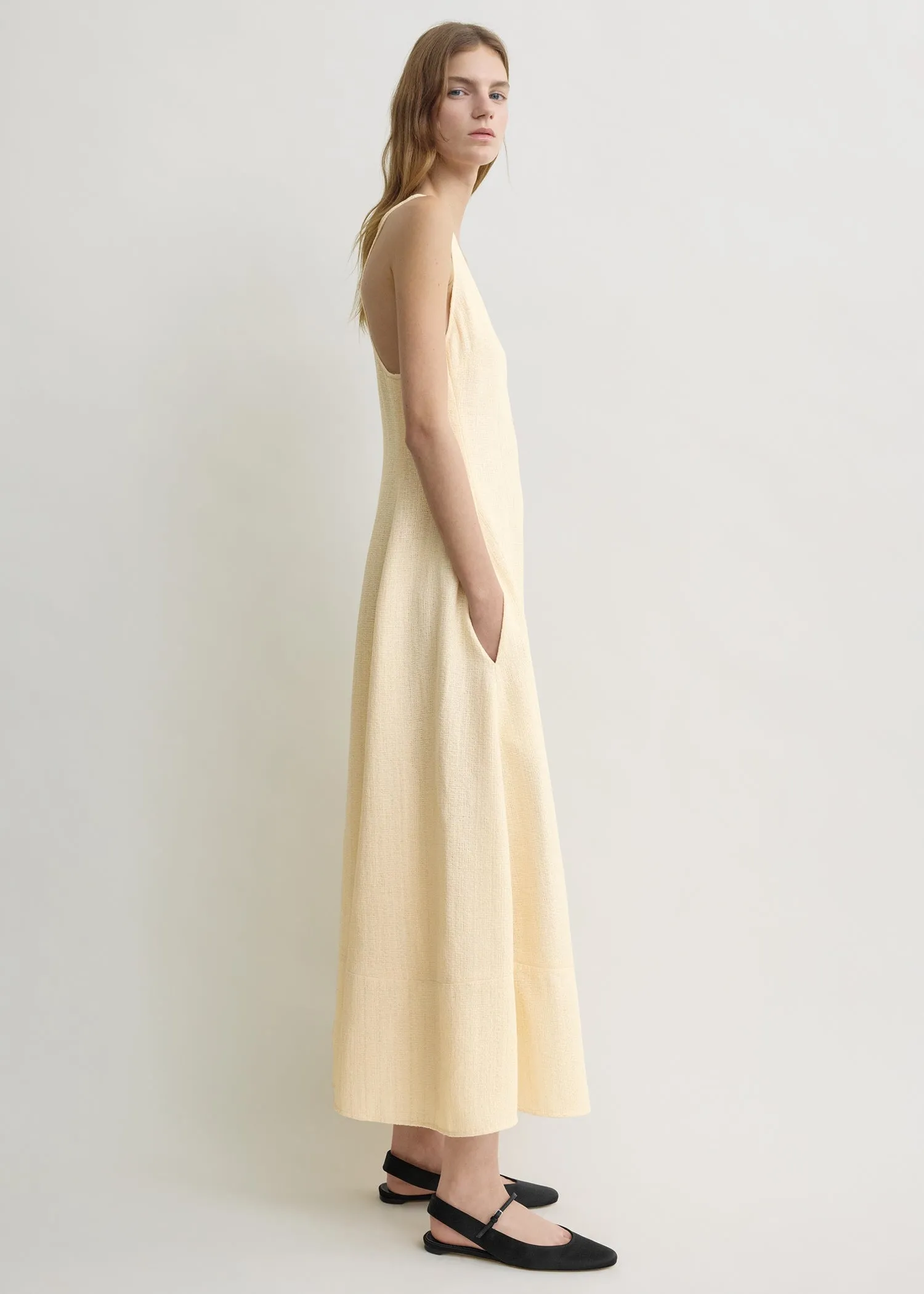 Sculpted cotton dress ecru sold by Toteme product image thumbnail 2