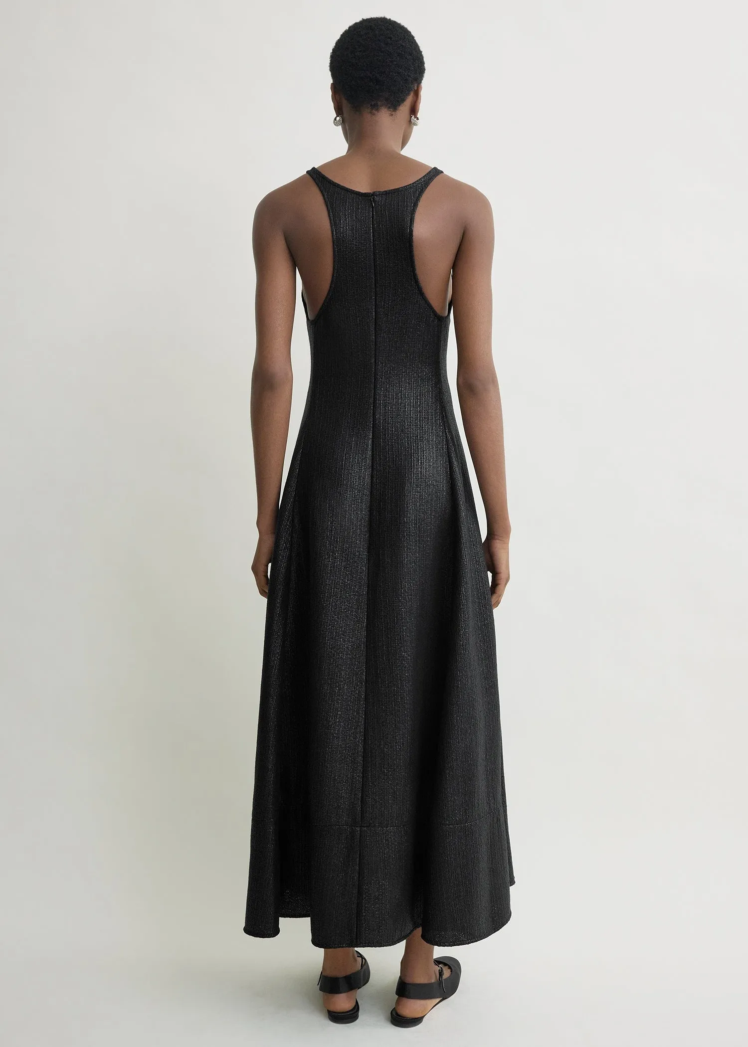 Sculpted cotton dress black sold by Toteme product image thumbnail 3