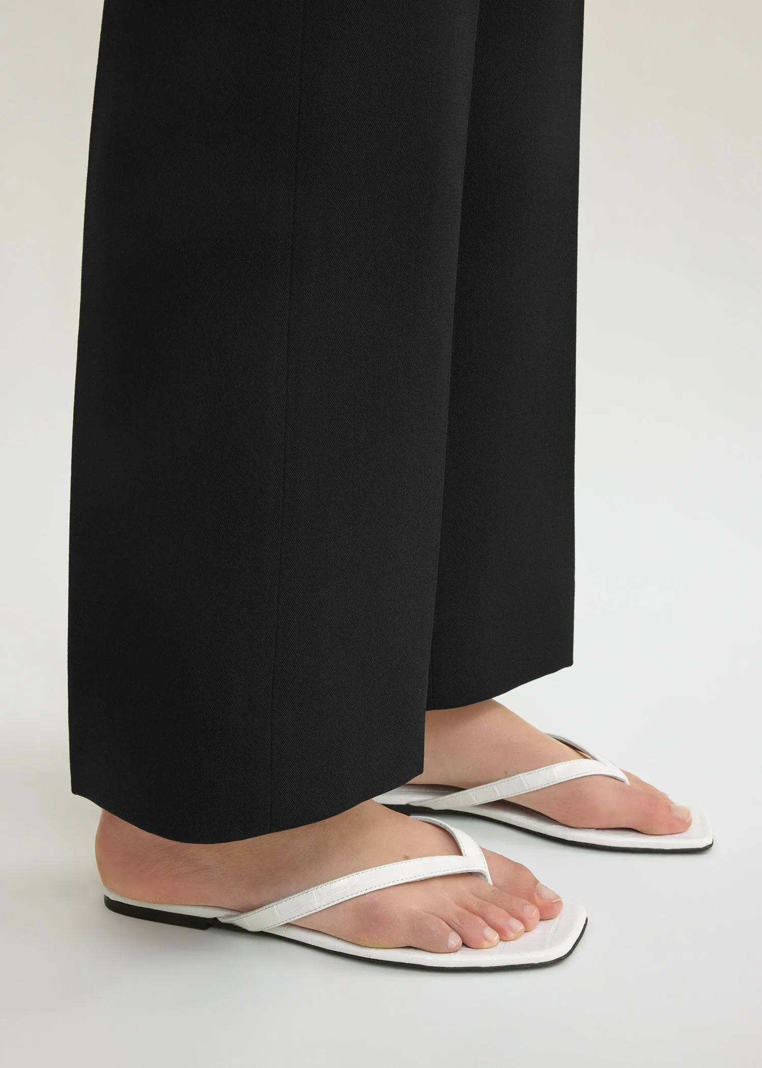 Croco-embossed flip flops off-white sold by Toteme product image thumbnail 3