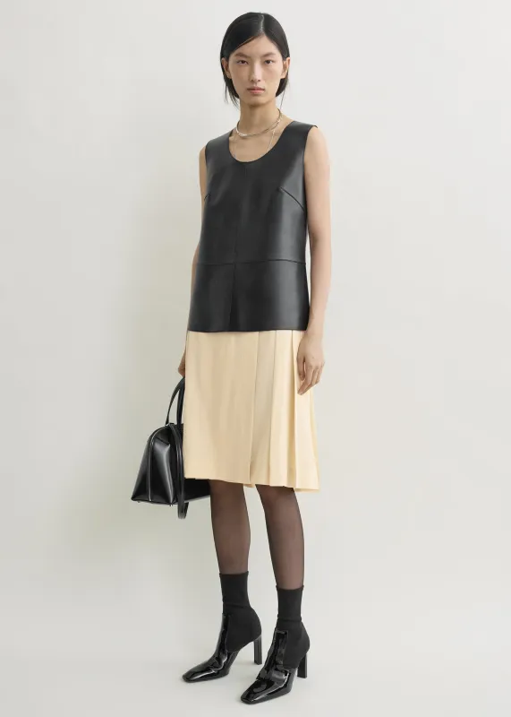 Pleated wrap skirt champagne made by Toteme