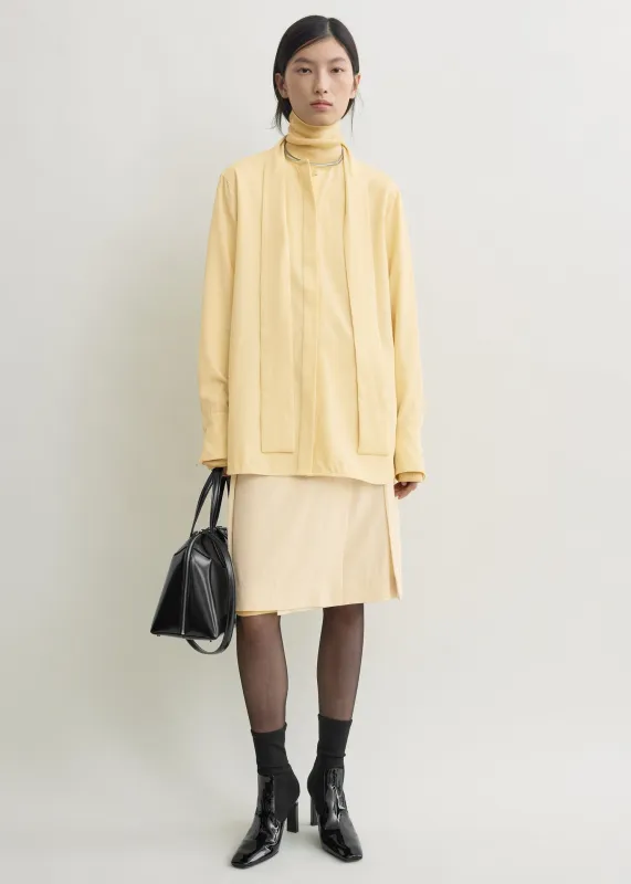 Long scarf blouse champagne made by Toteme