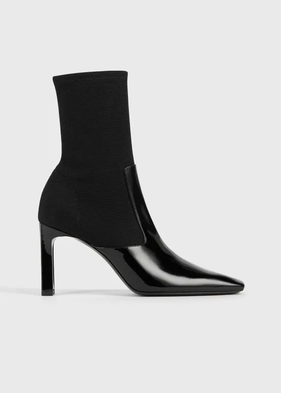 Bar patent boots black made by Toteme