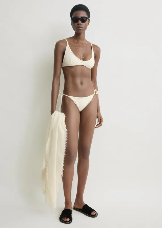 Scoop bikini top ecru made by Toteme