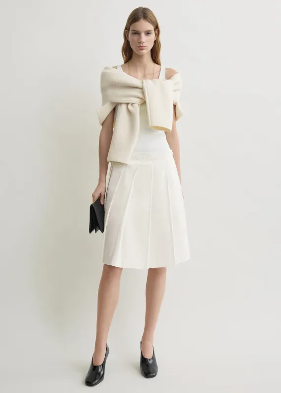 Beaded pleat skirt white made by Toteme