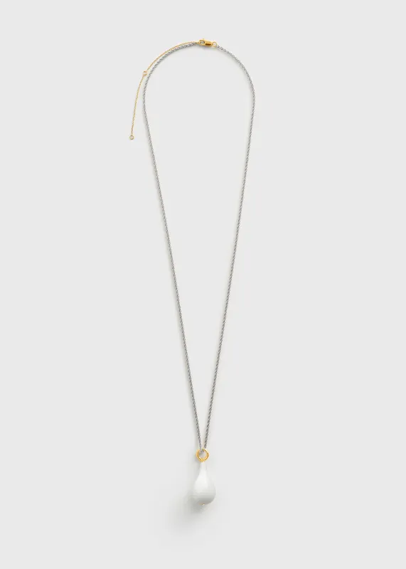Medium crystal drop necklace white/gold/silver made by Toteme
