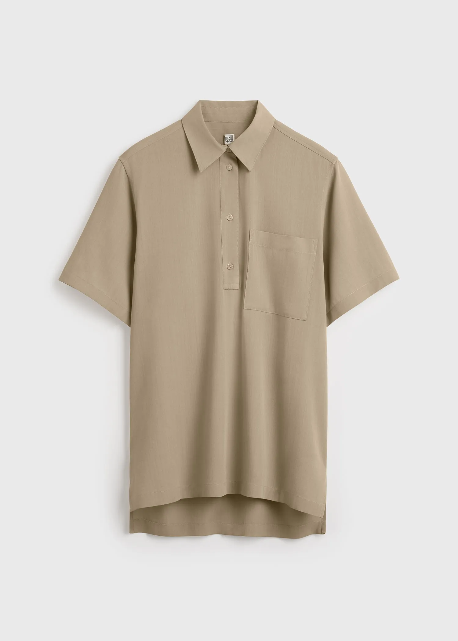 Fluid polo shirt overcast beige sold by Toteme product image thumbnail 5