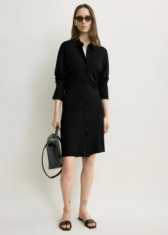 Slouch jersey shirtdress black made by Toteme