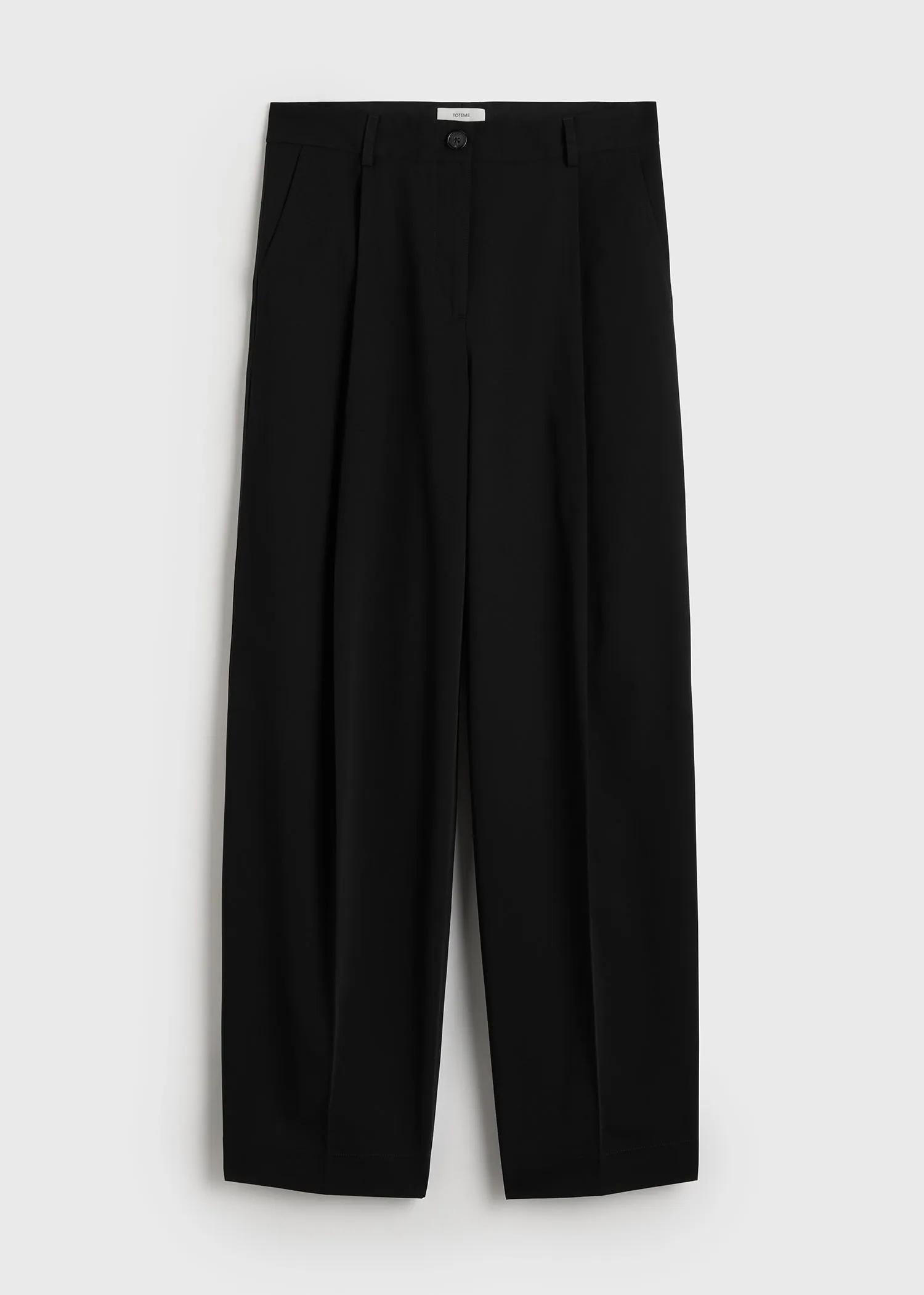 Single pleat cotton trousers black sold by Toteme product image thumbnail 5